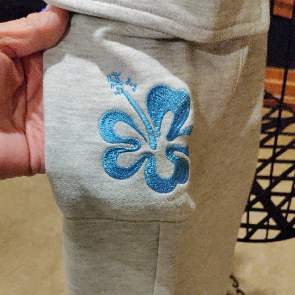 Disney Stitch 626 Gray and Blue Embroidered Stitch Women's Track Pants - Picture 5 of 7